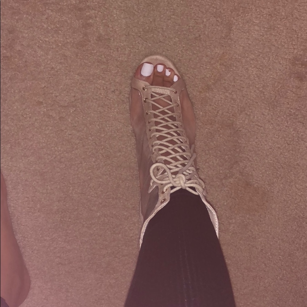 Top Moda Nude Sheer Heels